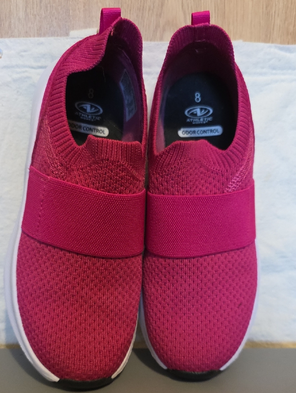 Athletic Works Women's Slip-On Athletic Shoes in Magenta
